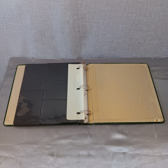 Vintage Photograph Scrapbook Album Green Gold Cover 10 pgs 3 Ring memento memory - Picture 3 of 11